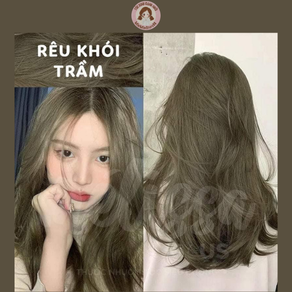 Thuốc Nhuộm Tóc Rêu Khói Trầm Nhuộm Tại Nhà Không Cần Tẩy ( TẶNG OXI ...