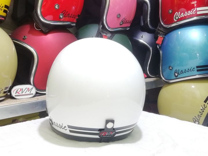 HELM%20BOGO%20RETRO%20CLASSIC%20DEWASA%20CAT%20WARNA%20PUTIH%20-%20Image%204