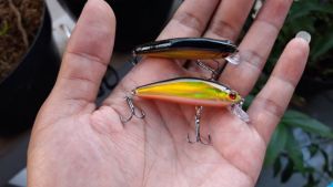 Umpan minnow lure sinking Swimbait gold 6gr