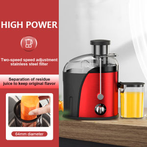 ZZUOM Vegetable and Fruit Juicer Multifunctional Stainless Steel Blender Fully Automatic Electric Fruit Squeezer Household Large Diameter High Quality Juicer