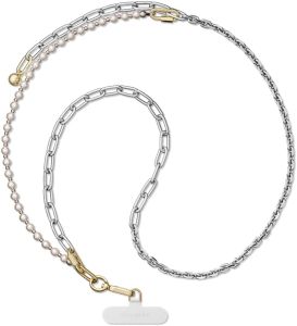CASETiFY Metal Heart Crossbody Strap - Gold/Silver