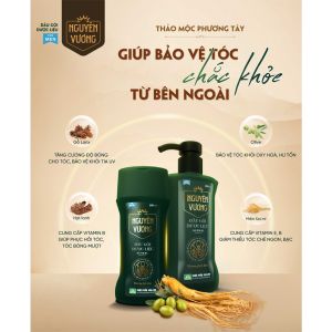 Dầu gội dược liệu Nguyên Vương dành cho nam hương lịch lãm chống mỏng tóc rụng tóc chống gàu chai 200ml 250ml