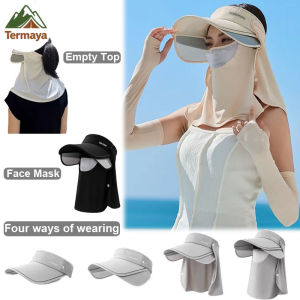 Termaya Sun Hat Detachable Full Face Mask Wide Brim UV Protection Outdoor Cycling Beach Camping Fishing Hat