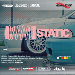 ST21 Sticker STATIC Sticker kaca mobil sticker stance stiker jdm sticker cutting stiker mobil adam store