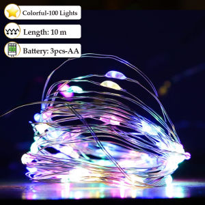 Solar Christmas Light Outdoor Waterproof Light With Solar Panel Fairy Lights LED Copper Wire Lights Romantic Wedding Fairy Light Bedroom Birthday Wedding Home Party Halloween Festival Atmosphere Decorative Lights Christmas Decoration 1-10M Solar/Bettery