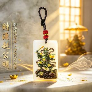 Fortune and Good Luck Keychain Gift 已开光 招财钥匙扣礼物 【师傅推荐】臻品手作.财源赵公明伏虎财神钥匙扣随身汽车挂件