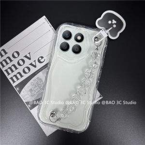 ใหม่ เคส Phone Case Honor X6C HonorX6C การ์ตูนที่สร้างสรรค์ร้อนแรงเคสป้องกันเลนส์กันกระแทกแฟชั่นพร้อมสร้อยข้อมือลูกปัดหมีน่ารัก เคสโทรศัพท Cover 2025