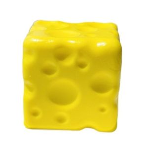 VICENDA Super Soft Cheese Squeezed Cube Realistic 6cm Slow Rebound Fidget Toy Portable Elastic Cheese Pinch Office Desk Toy