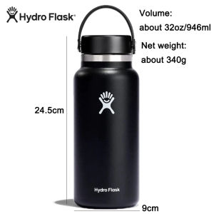 (SG Dliver)Hydro Flask Stainless Steel Water Bottle Portable Hand thermos Cup Triple-layer insulation 32oz Easy to Clean for Office Outdoor Travel
