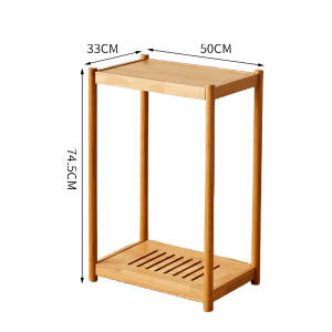 Computer Cases PC Tower Pc Stand Computer Host Shelf Computer Host Solid Wood Bracket Double-Layer Movable Chassis with Brake Cooling Rack Printer Storage