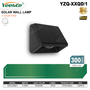 YEESOALR Solar Outdoor Lights 6 LED Solar Fence Lights Waterproof Dusk to Dawn Outdoor Lighting for Wall Deck Step Garden Warm White Light Solar Wall Lights