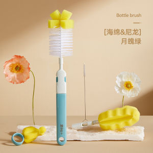 Set Berus Basuh Botol Susu Bayi Baru Lahir Washing Kit Feeding Bottle Cleansing Brush Sponge Wash