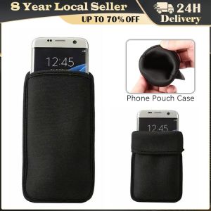 Universal Neoprene Zipper Mobile Phone Case Bag for IPhone Samsung Xiaomi Huawei Honor Moto Shockproof Pouch Phone Pouch Elastic Hanging Bag Phone Pouch Zippered Cover for IPhone 14 13 12 11 Pro Max XR 8 Plus/Xiaomi/Huawei/Samsung Galaxy Note 9