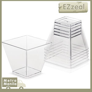50pcs 60ml Disposable Clear Dessert Cups With Spoons Cake Cup Pudding Cup For Party And Event