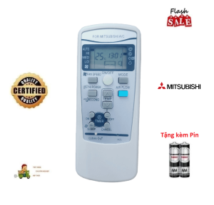 Remote Điều khiển thay thế điều hòa Mitsubishi- Hàng mới loại tốt Tặng kèm Pin