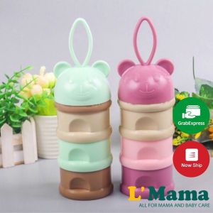Hộp Chia Sữa 3 Ngăn/Tầng Chia Sữa Chia Đồ Ăn Dặm Cho Bé Có Quai Cầm Tiện Lợi