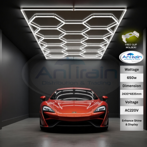 HEXAGON LED DETAILING LIGHT HONEYCOMB GARAGE WORKSHOP CAR WASH LIGHTING XC2001