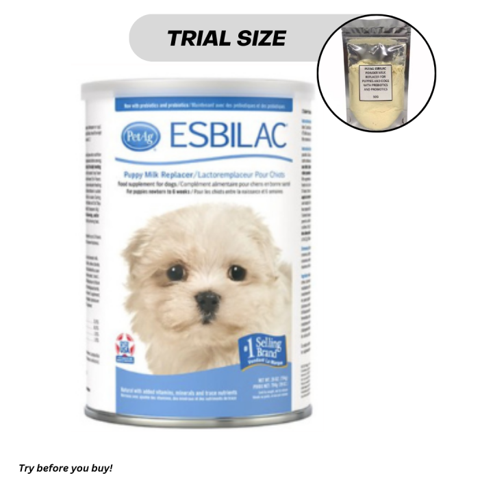 Trial Size PETAG ESBILAC Powder Milk Replacer for Puppies & Dogs with ...