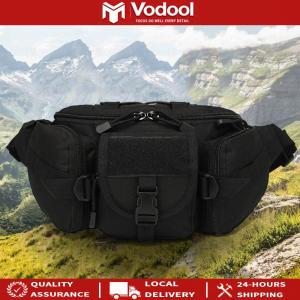 Portable Fishing Tackle Waist Bag Nylon Outdoor Sports Waist Pack Waterproof for Camping Hiking Traveling Running
