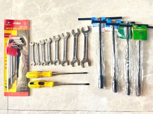 PAKET 1 SET KUNCI PAS 8 PCS+ KUNCI L SEGI ENAM WOLF+ OBENG HDT PLUS MINUS+ KUNCI 4 PCS