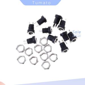Tumato 10Pcs DC-022B Power Supply Jack Socket Female Panel Mount Connector 5.5x2.1mm