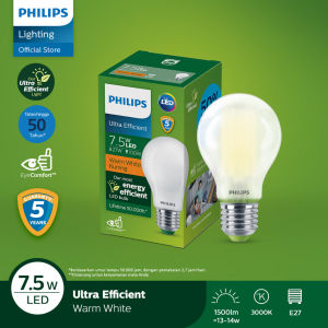 Philips Lampu LED Bulb Ultra Efficient 7.5W 2700K Kuning