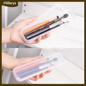 [Hillarys] ที่จัดเก็บแปรงแต่งหน้าแบบใสพร้อมฝาปิดกล่องดินสอเขียนคิ้วอุปกรณ์จัดระเบียบเครื่องสำอางสำหรับผู้หญิงแบบพกพา