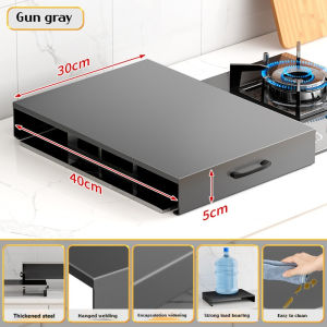 【Malaysia Spot Sale】Kitchen storage shelf Gas stove countertop cover Gas stove shielding protective cover electromagnetic stove baffle base rack