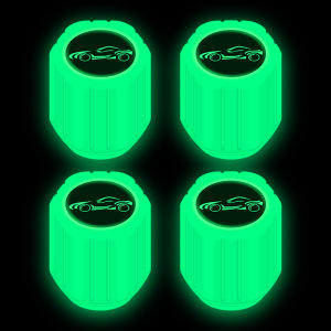 อัพเกรดฝาครอบวาล์วเรืองแสงพร้อมโลโก้รถยนต์ Auto รถจักรยานยนต์จักรยานยางหัวฉีดฝาครอบตกแต่งฝาครอบกันฝุ่นยางอุปกรณ์เสริม