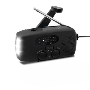 Portable Solar Radio 2000mAh Emergency Hand Crank AM FM SOS Survival Disaster Kit Outdoor Radio Kekuatan