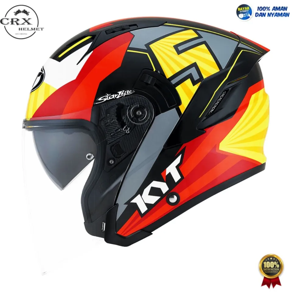 Helm half face kyt nfr motif jaume masia original terlaris Helm