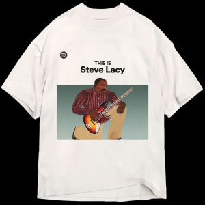 Kaos Parodi Band STEVE LACY Baju Distro Cowok Combed 24s Phrase Prints