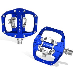 BUCKLOS Cleats Pedal MTB Clipless Pedals Cycling Mountain Bike Self-locking SPD Alloy Lock Pedals