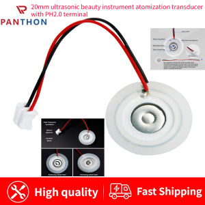 PANTHON Humidifier Ultrasonic Sheet 20mm Piezoelectric Ceramic Ultrasonic Microporous Beauty Instrument Atomization Transducer Sheet Oscillating Sheet with PH2.0 Terminal