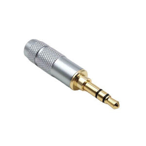 New Arrival 3.5mm 3 Pole TRRS Male Plug Jack Gold Plated 90 Degree Angle Audio Connector Silver Black Connector