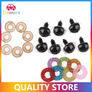 [Eleanor] 10Sets 16MM Stuffed Toys Glitter Safety Eyes Nonwovens Washer Clear Doll Eyes