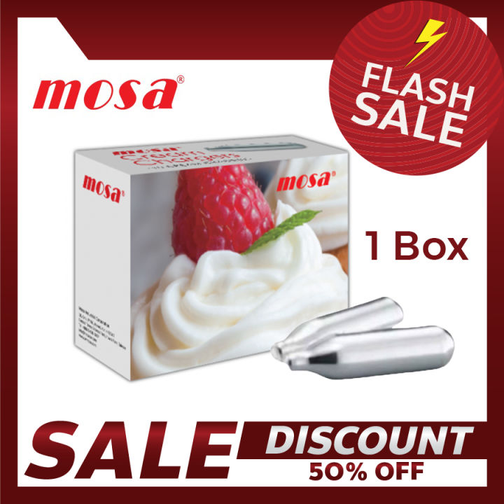 Mosa Whip Cream Charger 1 Box 10 Chargers/Box Frappe/ Mosa / Milktea ...