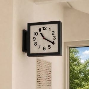 Sacesr Vintage Wall Clocks Silent Living Room Corner Clock Watch Retro Double-sided Square Timepiece Nordic Modern Home Decoration 7M5T2