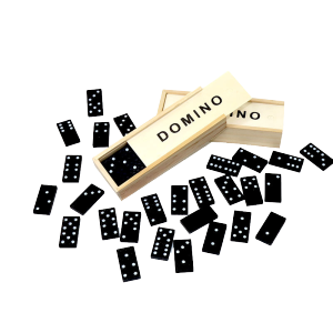 28 PCS/Kotak Batu Domino Kayu Permainan Domino Gaple