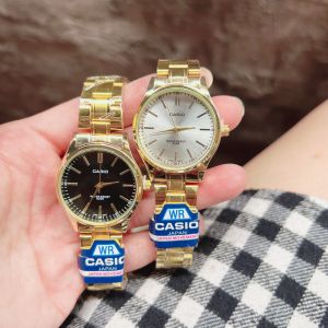 Watchhiend นาฬิกาข้อมือผู้หญิง คาสิโอ้ หน้าปัดขีดขนาด 32 มม. สายเลท เหมาะสับหรับออกงาน ตัดสายได้ตามข้อมือ พร้อมกล่องคาสิโอ้ ส่งเร็ว