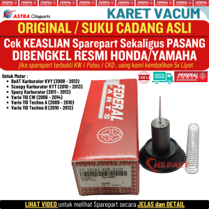 Karet Piston Vakum Karburator Beat Scoopy Spacy Vario 110 CW Techno Karbu Original AHM Honda 100%