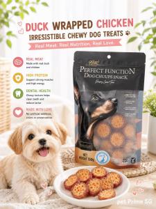 Duck Wrapped Chicken Dog Treats 100g | Bacon Flavor Chewy Reward Snack for Dogs