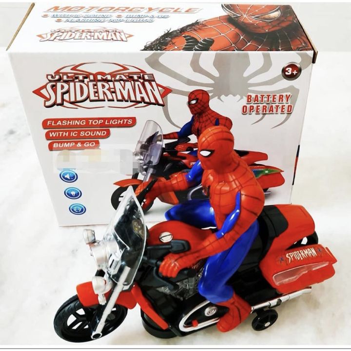 READY STOCK Ultimate Spiderman Captain America Motorcycle