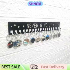 SHNGki Medal Display Rack Metal Medal Hanger Holder Organizer Wall Mounted Large Capacity Award Holder For Race Soccer Sports Karate