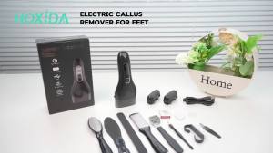 Hoxida Electric Rechargeable Callus Remover for Feet Portable Pedi Kit    With Larger Grinding Head Foot File Callus Remover Waterproof Foot File for Foot Care Deadskin Remover LCD Display Black