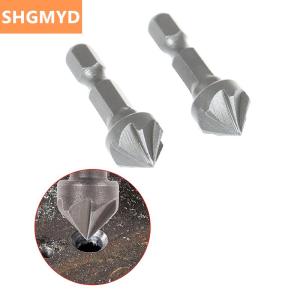 [COD] SHGMYD 6 Flute Countersink Drill Bit Chamfer Cutting Woodworking Tool hexagon handle
