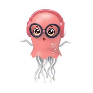 Electric Dancing Jellyfish Toy with Glowing Effects Musical Obstacle Avoidance Animal Toy for Toddler Indoor Education