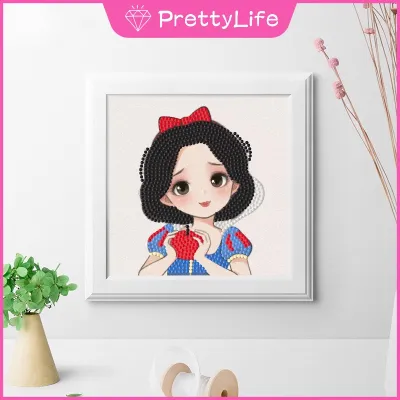【PL】Childrens Diamond Painting with Frame Disney Princess Handmade DIY Girl Birthday Gift Making Childrens Day Toys