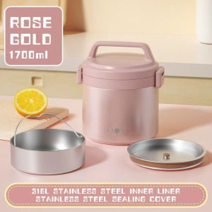 Cặp Lồng Giữ Nhiệt Inox 316 Oyatton O53 Dung Tích 1700ml Kèm Đũa Thìa Inox