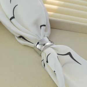 VICTORC Smooth Irregular Bow Scarf Buckle Alloy Multifunctional Shawl Clasp Fashion Hollow Irregular Clothes Corner Clip Scarf Fixing